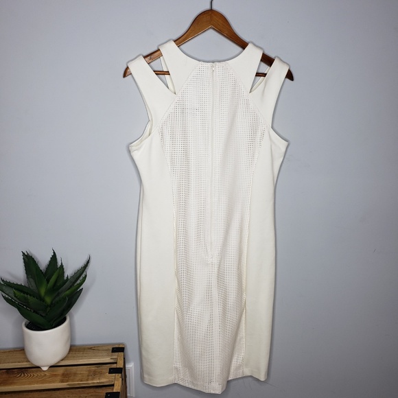 Cartise Vegan Leather Perforated Dress with Cutout - Picture 3 of 7